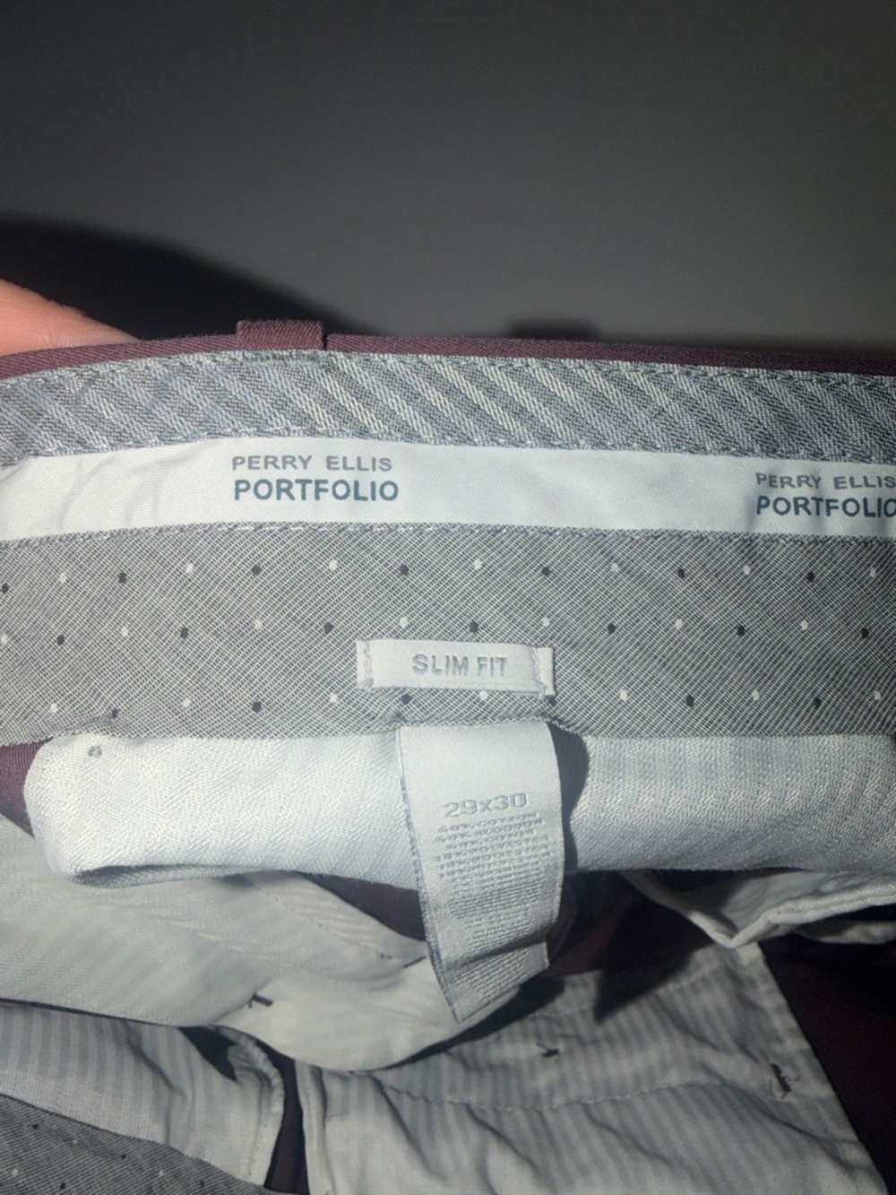 Perry Ellis Chino Pants in Burgundy - Picture 4 of 4